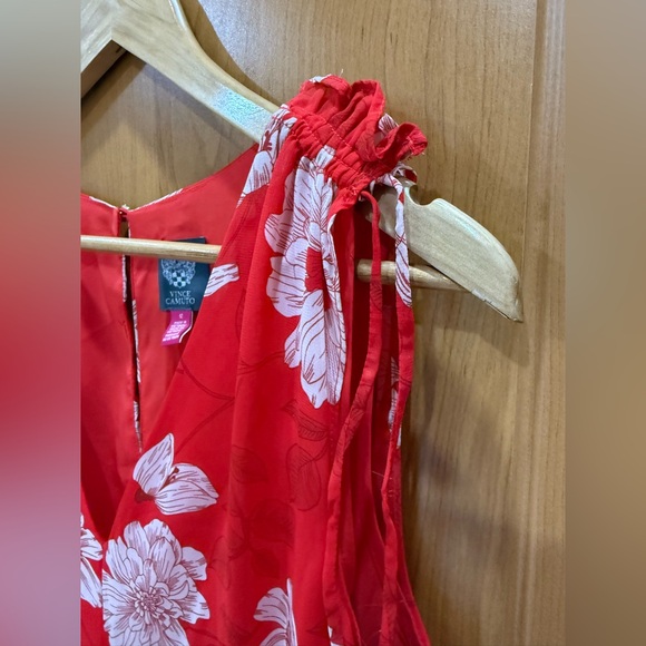 Vince Camuto Floral Print Tie Shoulder Dress New With Tags - Picture 6 of 12